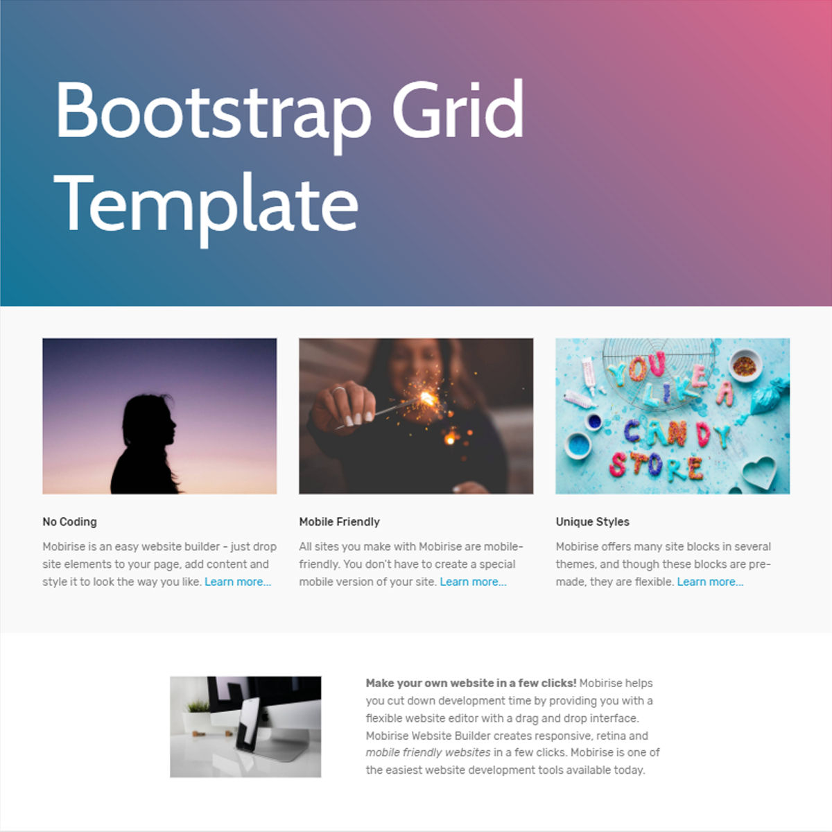 HTML Grid Template – Free Download